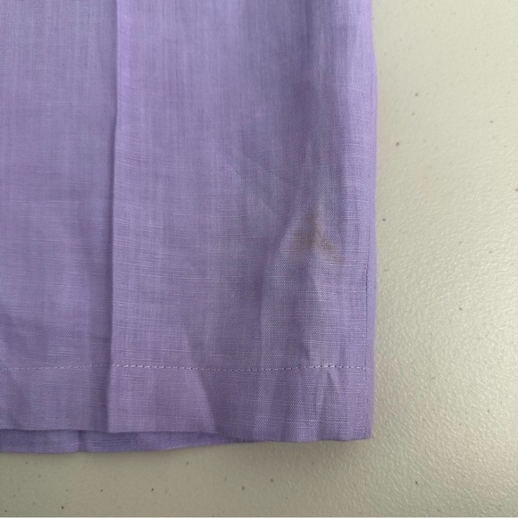 Wide Leg Pants Teatro Dei Sogni Linen Lavender Size 14 - Picture 12 of 12